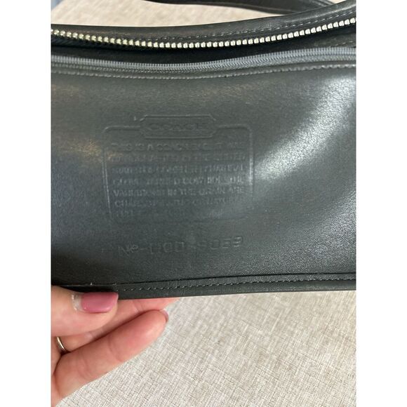 Vintage Coach Small Legacy 9059 Hobo Shoulder Bag Gray/Nickle Rare Y2K Baguette - Picture 8 of 14